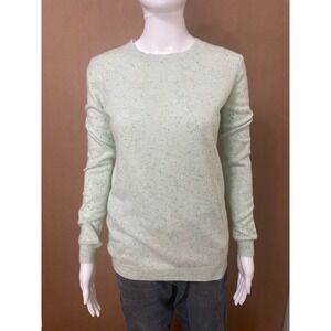 Pure Collection Women's Sweater Pullover Tight-Knit Long Sleeve Cashmere 2 Green